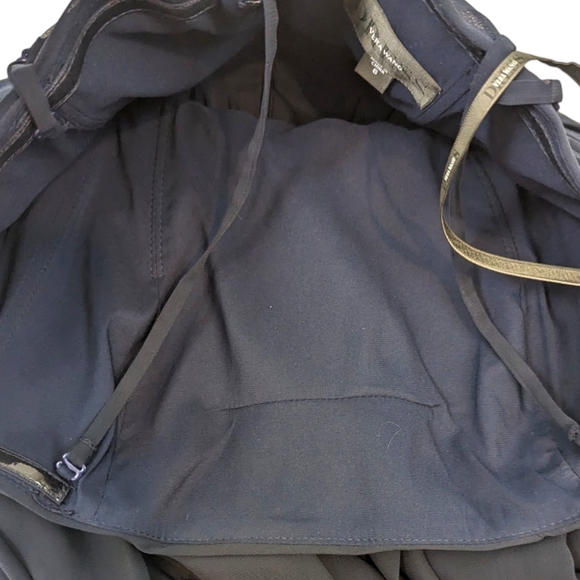 Vera Wang Dress Chiffon Long Gown Navy Blue Strapless Formal Black Tie Womens 6 - Picture 10 of 13